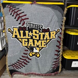 MLB Pirates All-Star‎ Game 2006 Baseball Throw Blanket Woven Tapestry